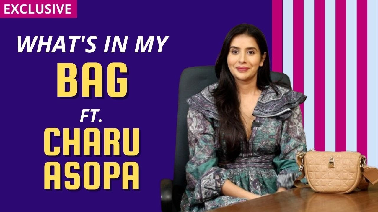 Charu Asopa gives a peek into her statement sling bag