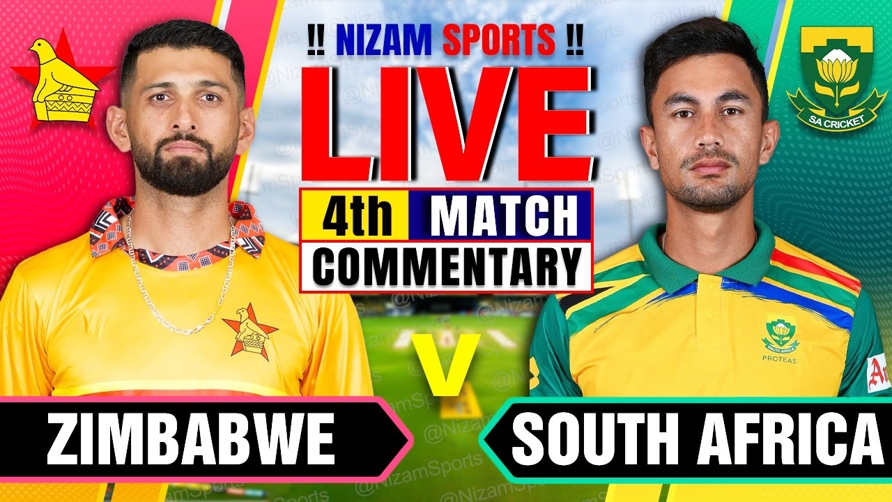 🔴Live: South Africa vs Zimbabwe | 4th Match | Live Cricket Score & Commentary