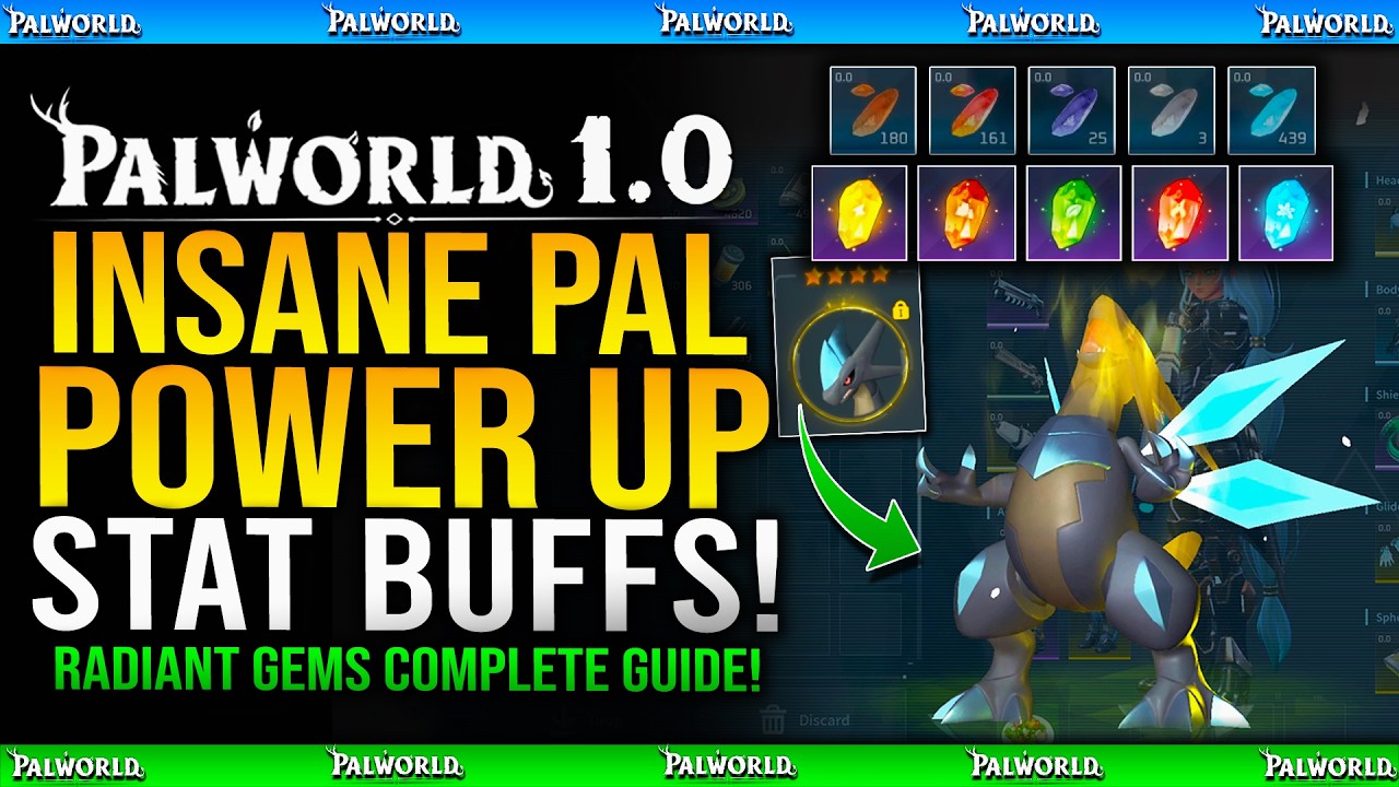 Palworld 1.0 &mdash; Как УСИЛИТЬ ПАЛОВ! &mdash; Самоцветы и кристаллы палов / Как получить и использовать &mdash; П...