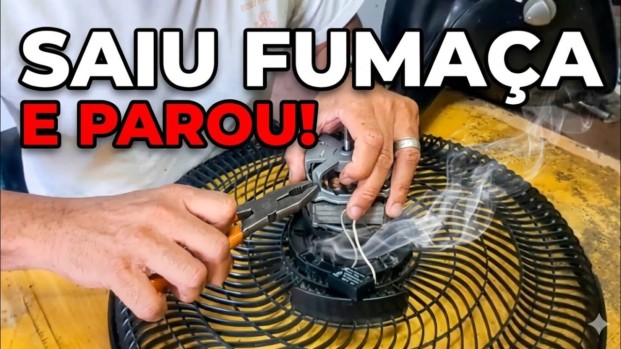 Ventilador Arno saiu fumaça e parou!!!! Vamos descobrir se terá conserto?