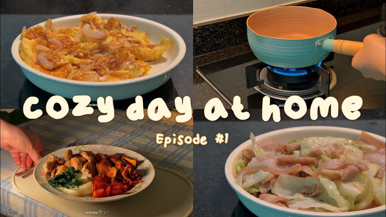 Cozy vlog Ep. 1 | Lunch & Dinner at home ⋆⌂ᰔᩚ