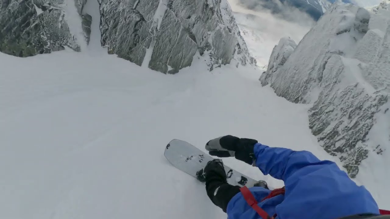 DOA in Whistler on a Splitboard (snowboard)