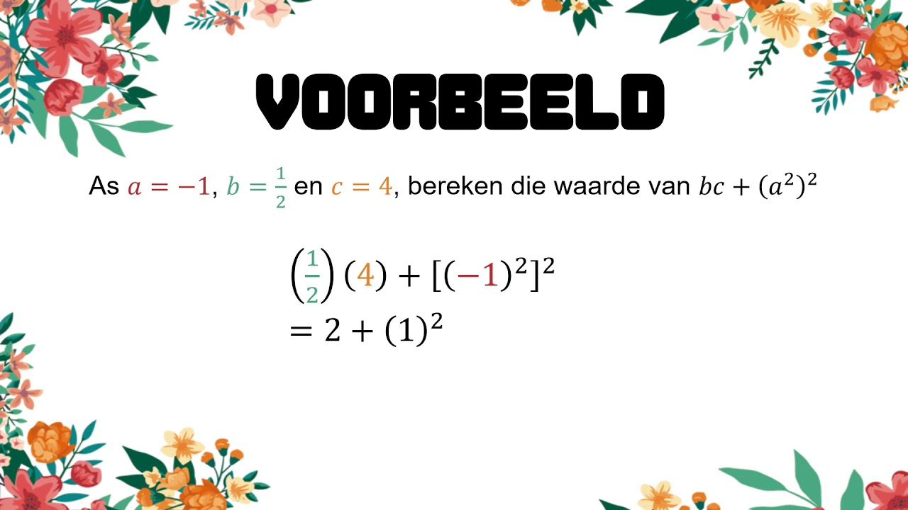 Algebra substitusie