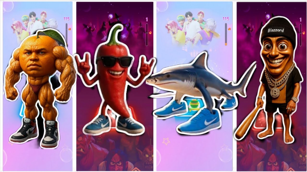 BUS EATER 🆚 EXTRA SLIDE 🆚 SKIBIDI TOILET 🆚 HOUSE HEAD 🆚 ODDBODS | Tiles Hop EDM#tileshop #viral 