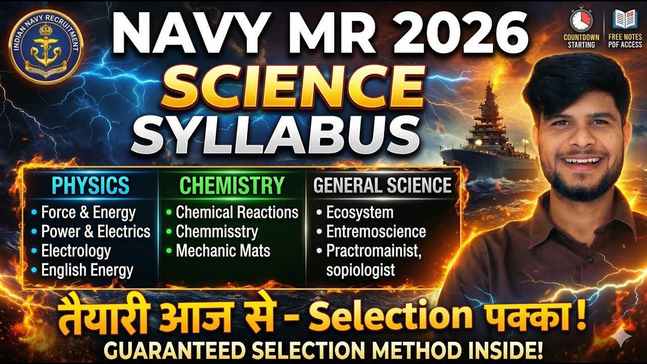 Navy MR Science Syllabus 2026 | Navy MR Syllabus 2026 | Indian Navy MR Agniveer New Vacancy 2026