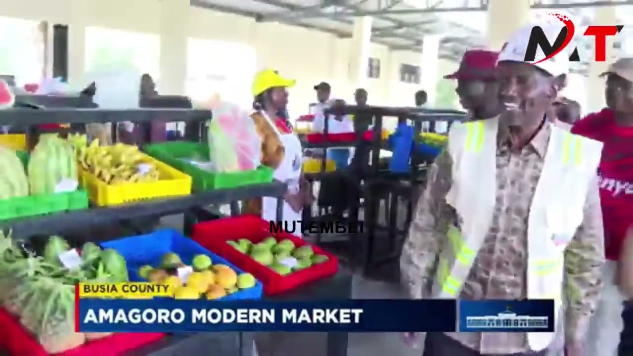 Crowd Amazed as Hardworking Ruto Launches Modern Market in Busia!