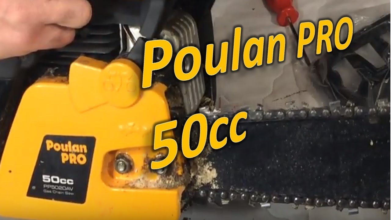 Ремонт тормозной рукоятки на бензопиле Poulan Pro 50cc