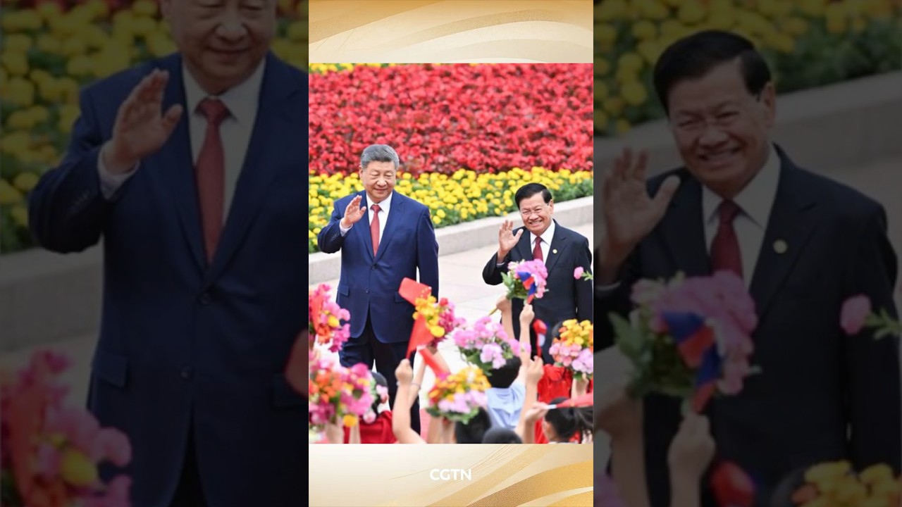 Xi Jinping holds welcome ceremony for Lao top leader Thongloun