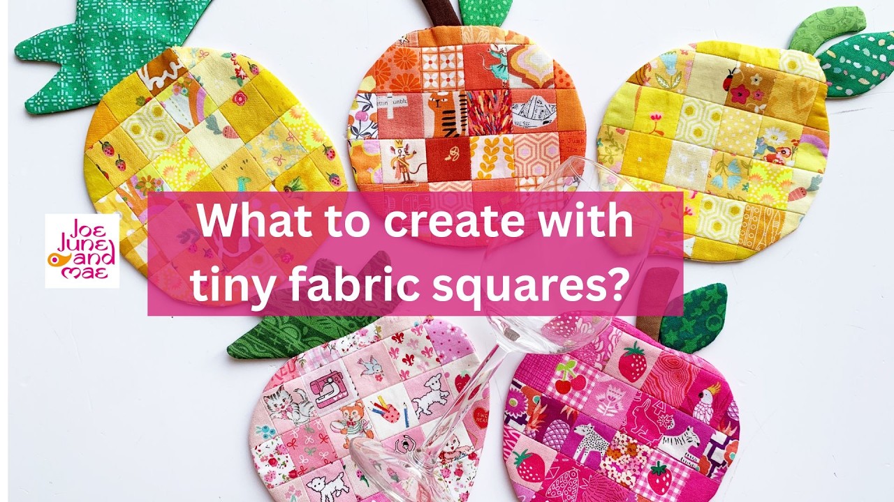 Turn tiny fabric squares into stunning Summer Coasters!
