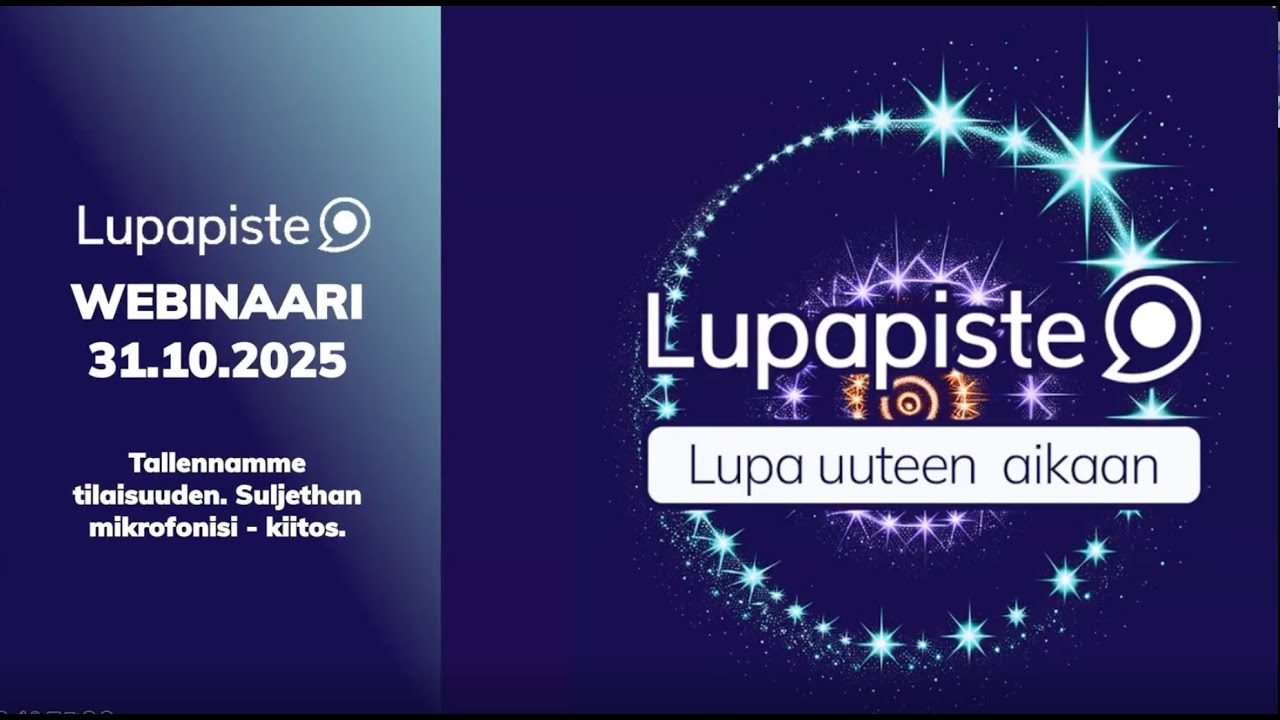 Lupapisteen arkistointiwebinaari 31.10.2025