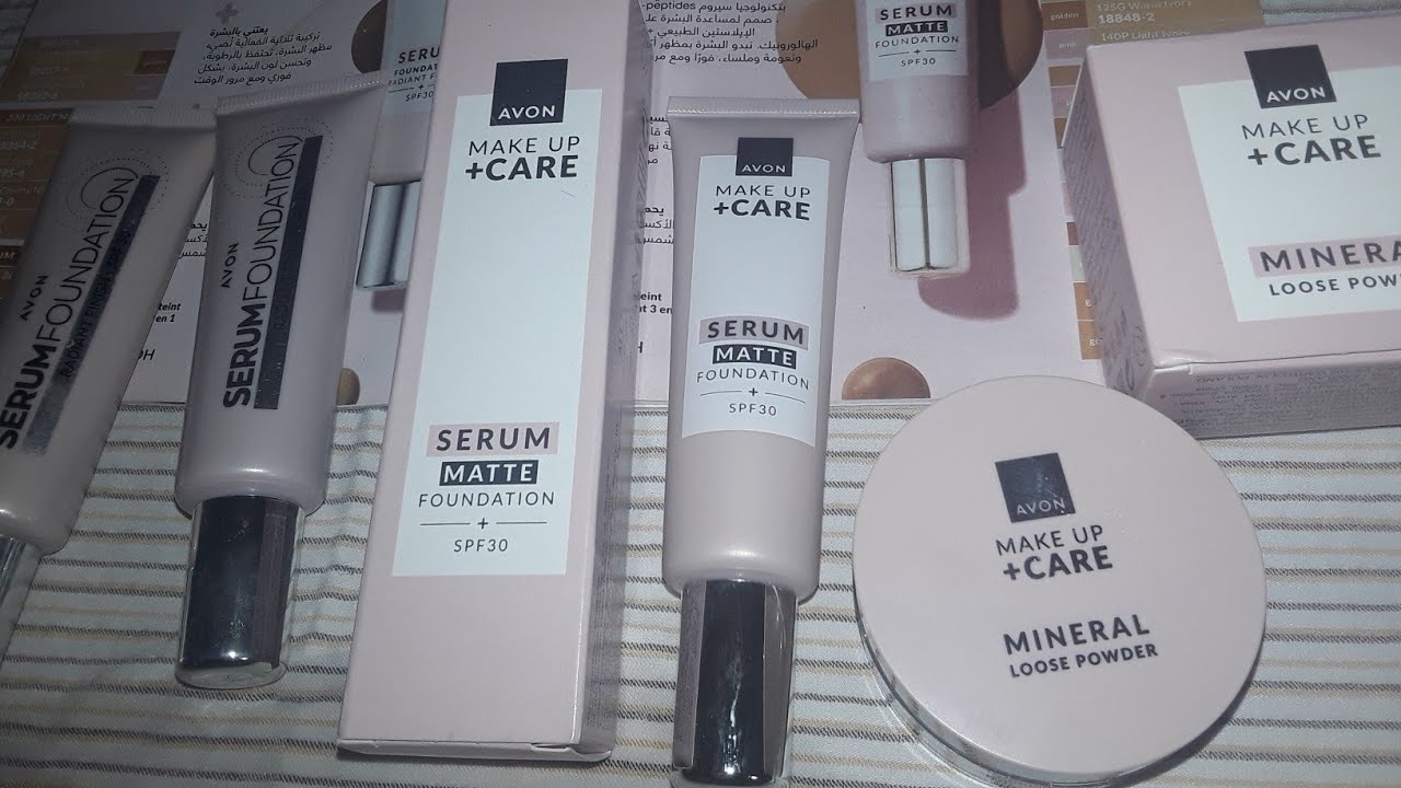 رأيي ب serum matte foundation وmineral loose powder من أفون Avon 😍 روووعة