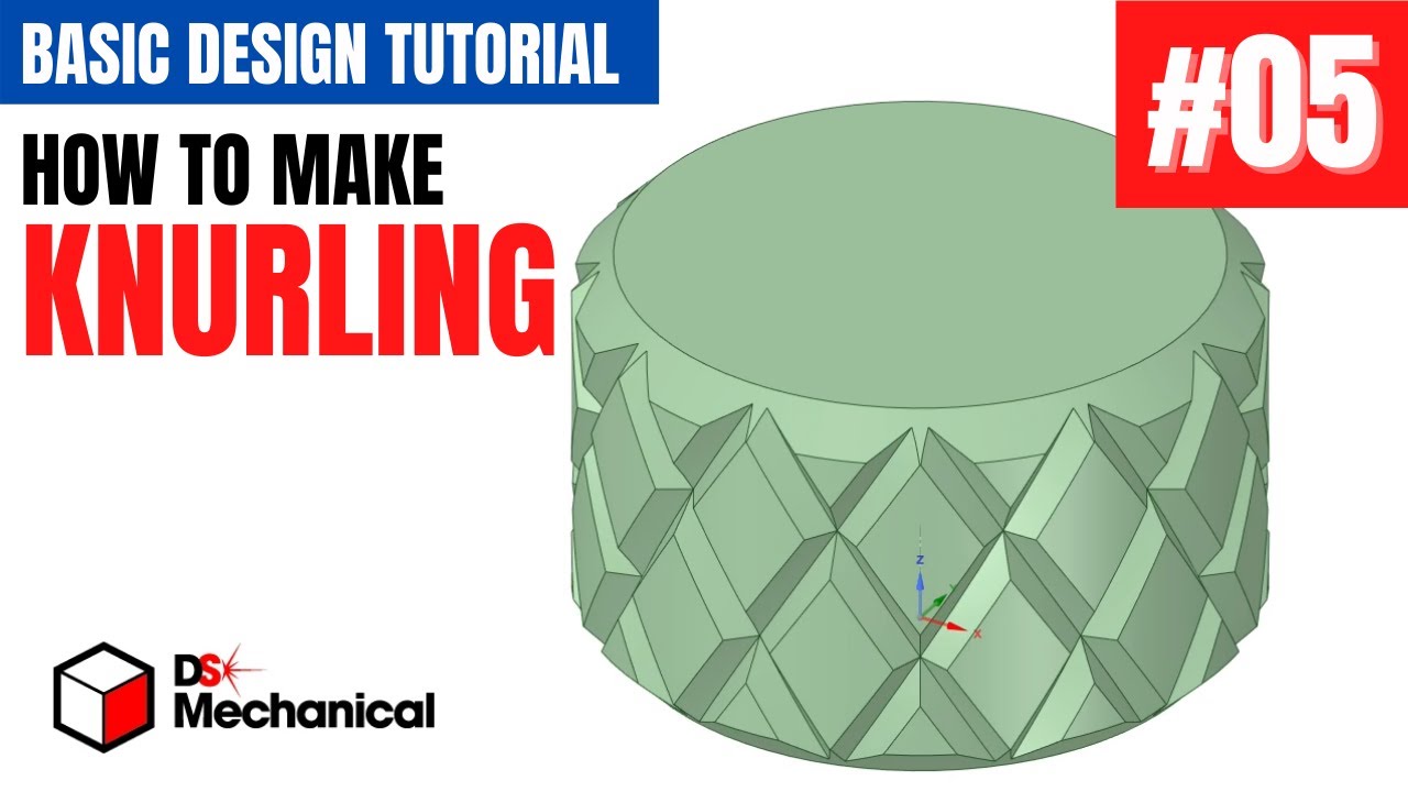 How To Make KNURLING - Narrated Tutorial  of 3D Modeling Using Designspark Mechanical #05 (reupload)