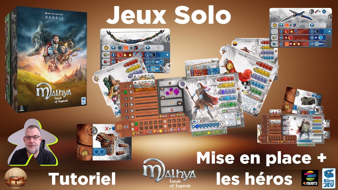 Malhya, Lands of Legend - Tutoriel choix des héros | La boite de jeux / 4 univers | jeu de société
