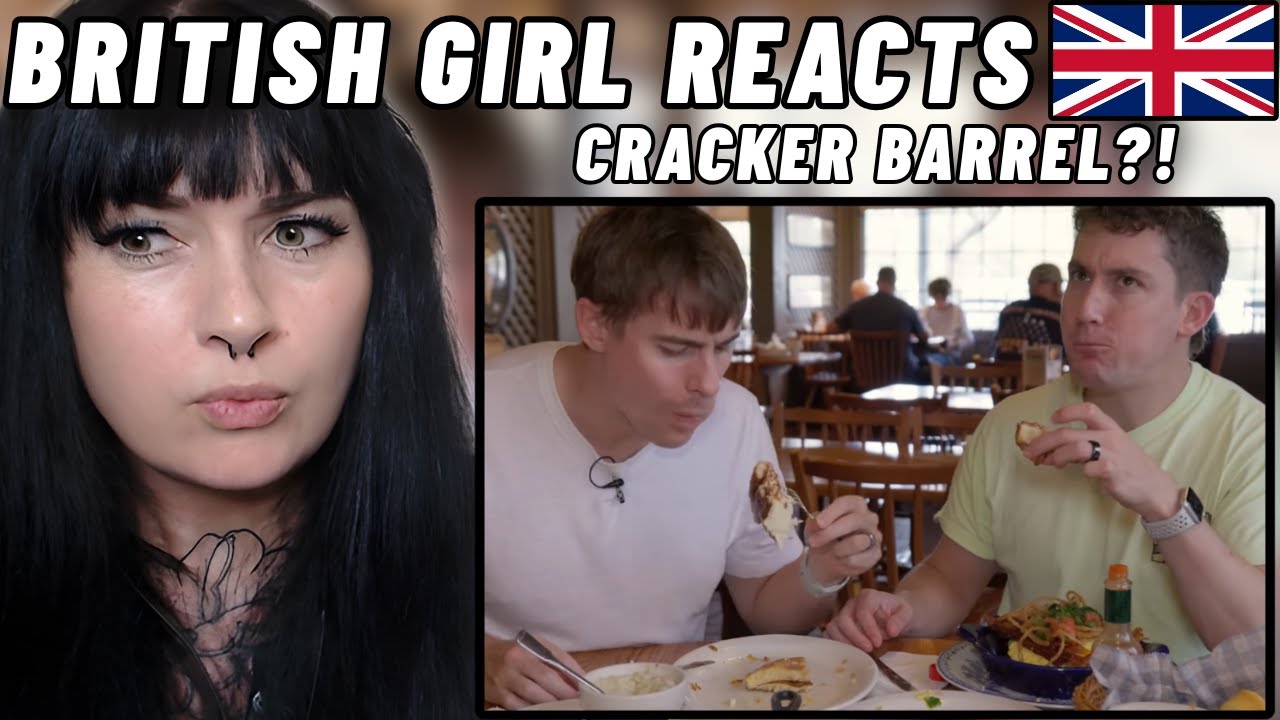 Реакция БРИТАНСКОЙ ДЕВУШКИ на то, что двое британцев ВПЕРВЫЕ ПОПРОБОВАЛИ CRACKER BARREL!!