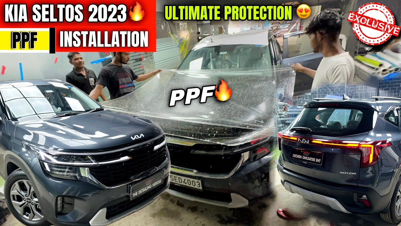 Kia Seltos Facelift 2023 PPF Installation🔥| Paint Protection Film😍