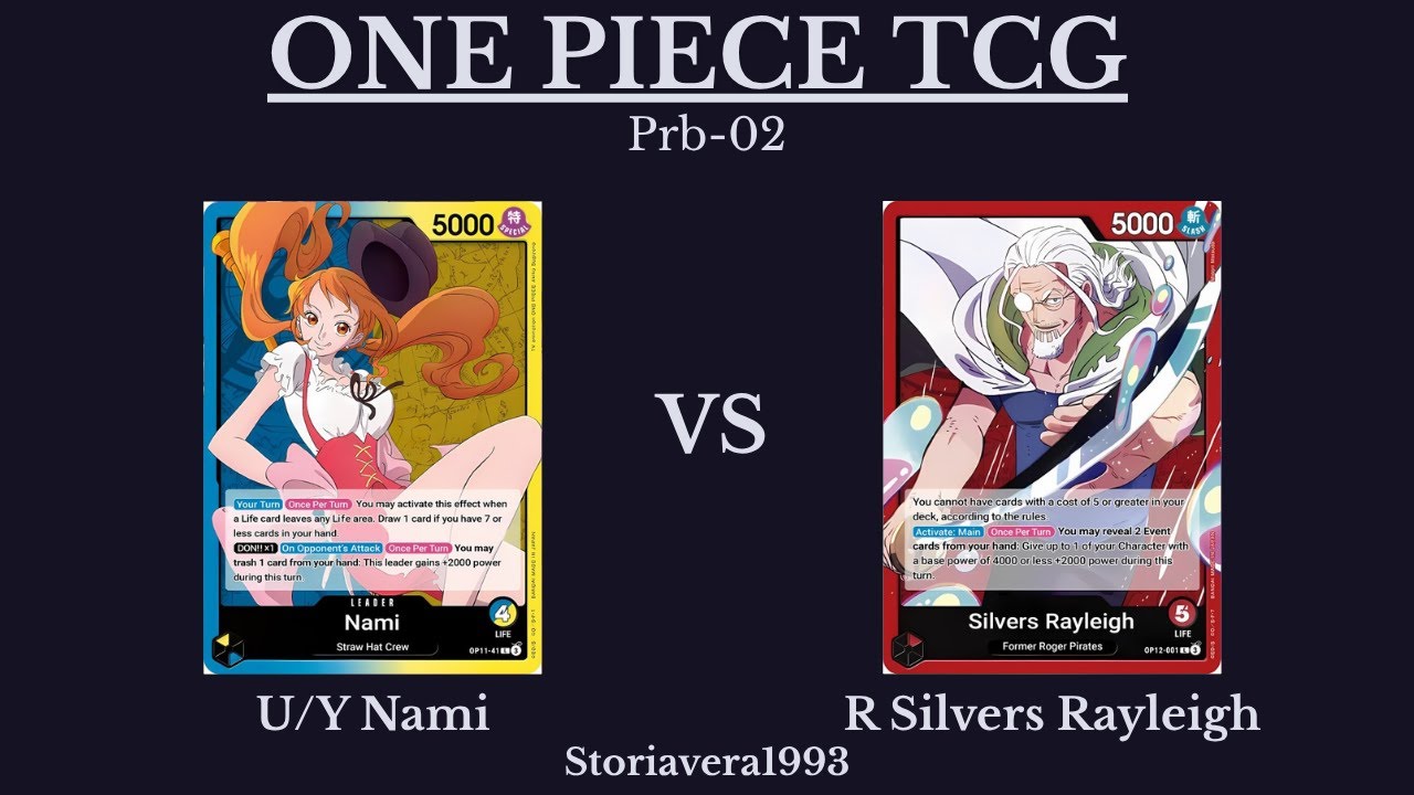 One Piece TCG PRB-02 | Nami (Purple/Yellow) vs Red Silvers Rayleigh | Full Gameplay