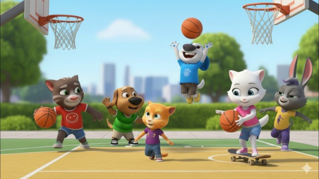 My Talking Tom Friends 2 Basketball Challenge Gameplay Android ios 