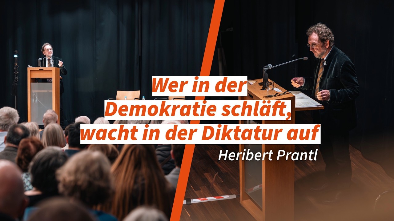 Heribert Prantl: Wer in der Demokratie schl&auml;ft, wacht in der Diktatur auf | Vortrag in Augsburg