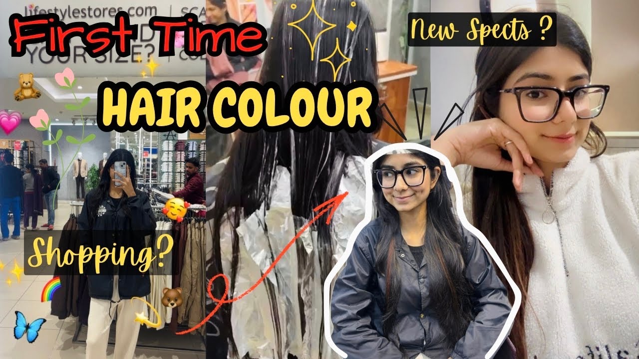 Hair Colour Part -1 😍😱 || Hair colour day 🥰|| vlog || Khushi Jaiswal