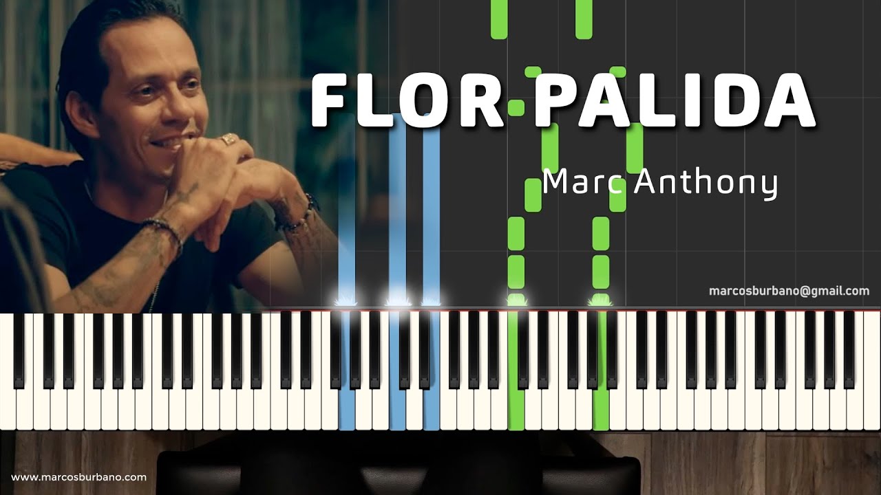 FLOR PALIDA, Marck Anthony -  TUTORIAL DE PIANO - Synthesia