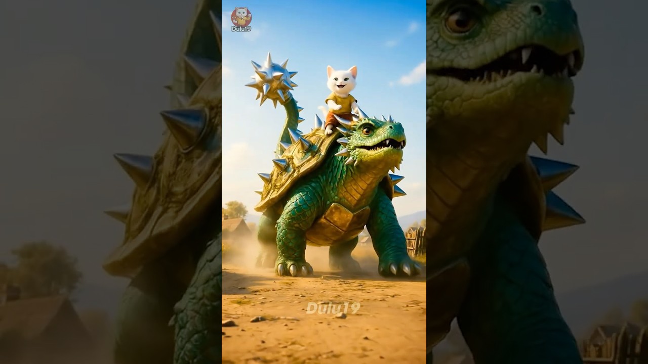 White Cat Rescues the Dragon Turtle | Cinematic Medieval Fantasy Short Film #dulu19 #aistory