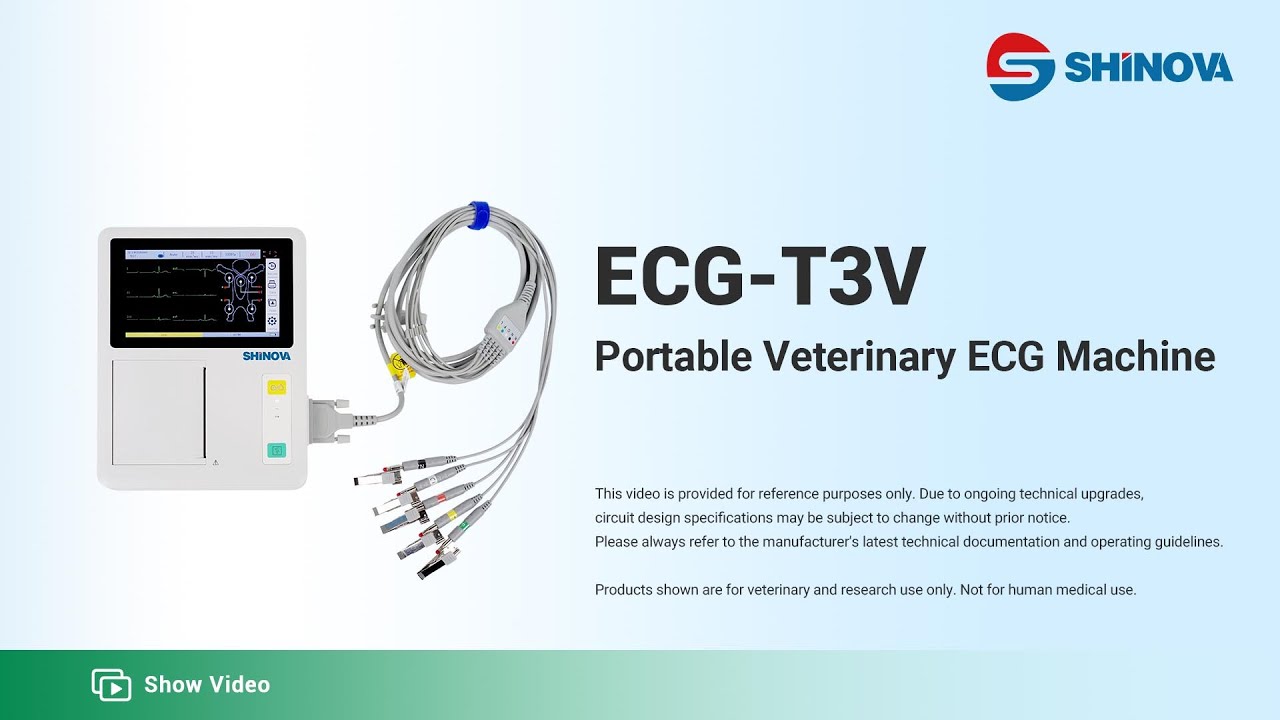 Shinova Veterinary - Portable Veterinary ECG Machine(ECG-T3V)