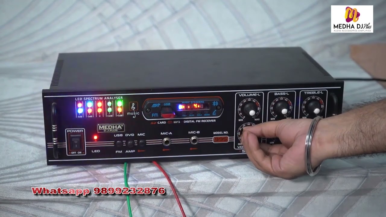MEDHA DJ PLUS MN-995 PROFESSIONAL 8 TRANSISTOR 4 CHANNEL POWER AMPLIFIER IN WHOLESALE PRICE