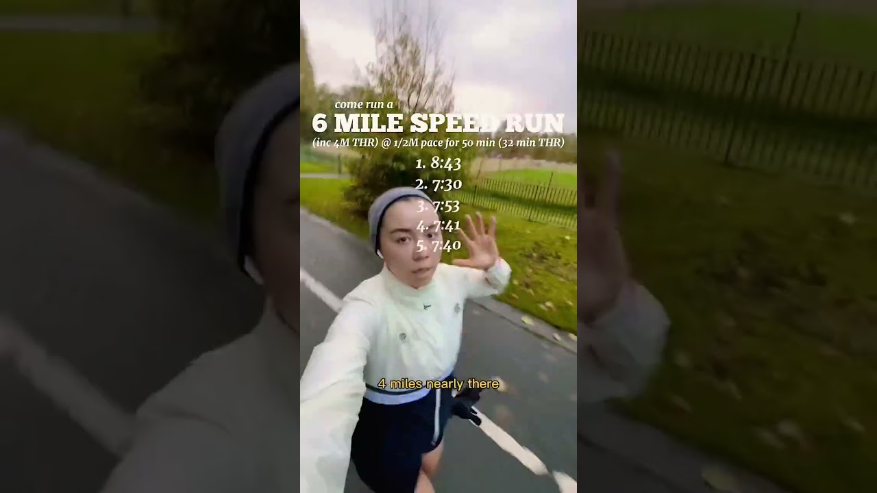 come run a 6 mile threshold with me🏃🏻‍♀️⚡️ 
