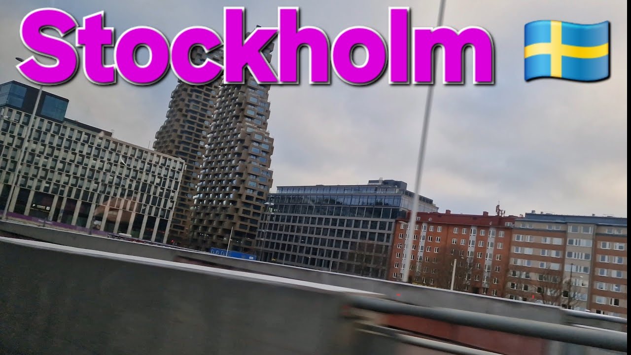 Driving in Stockholm - Sweden| Beautiful Scandinavian City | E4 Essingeleden| 