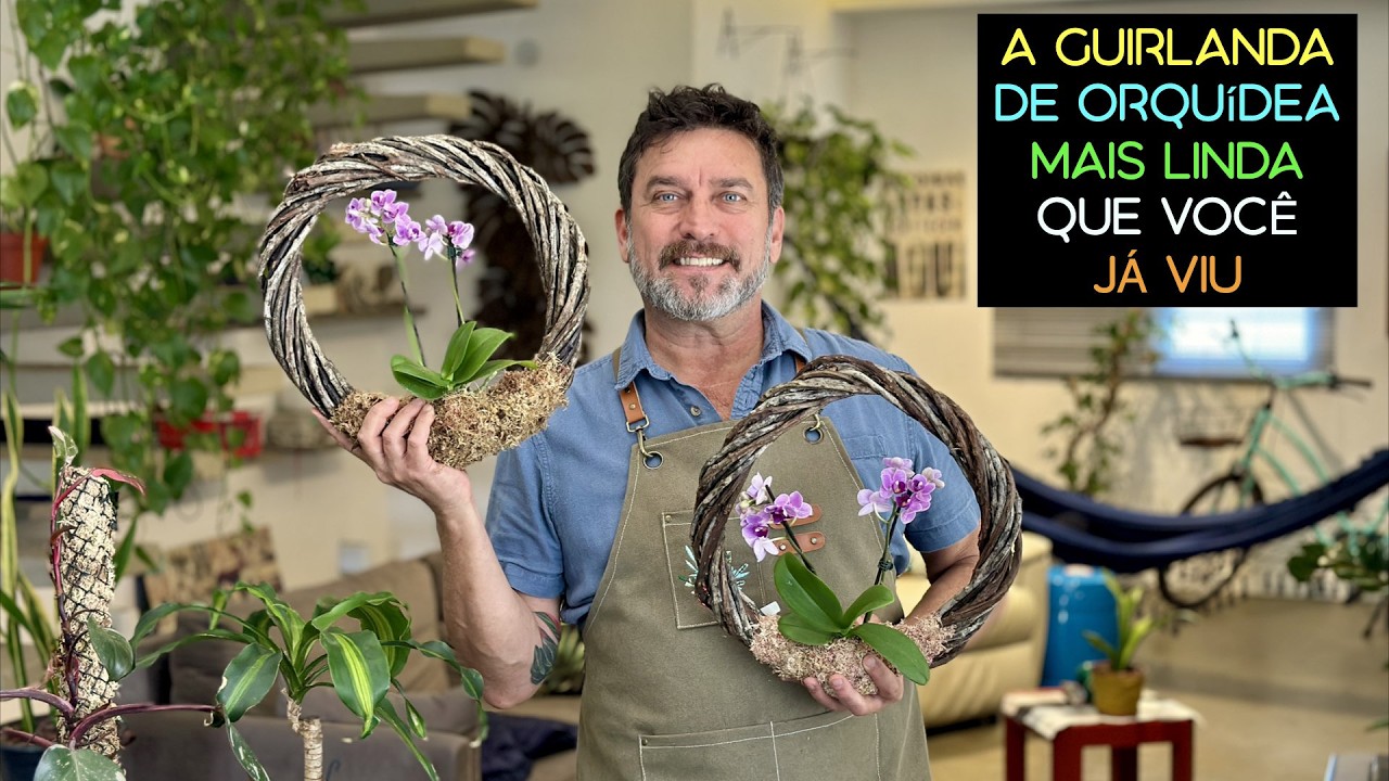 Como Fazer a GUIRLANDA de ORQUÍDEA Mais Linda Desse NATAL