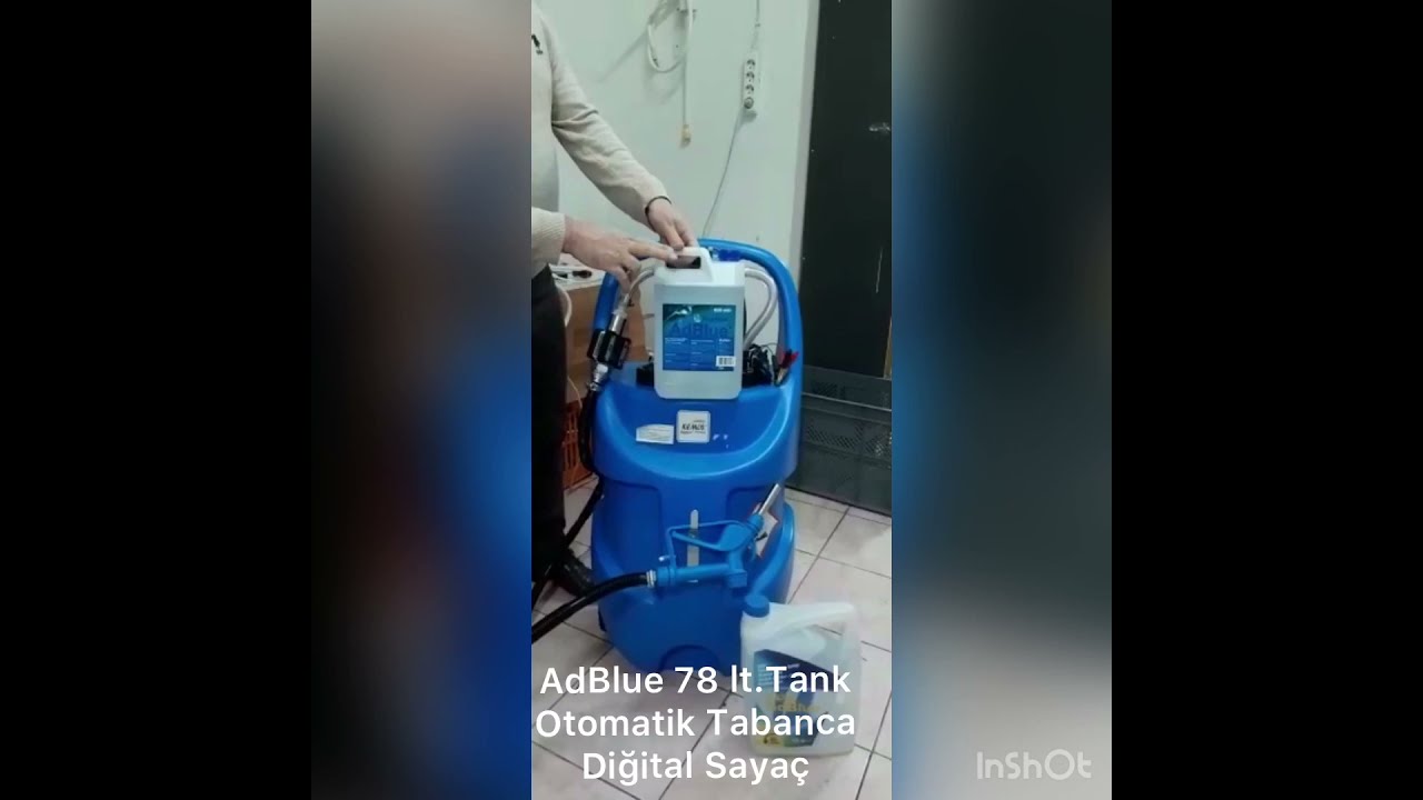 Dijital sayaçlı 78 litre bidonla tekerlekli adblue pompa ve transfer seti