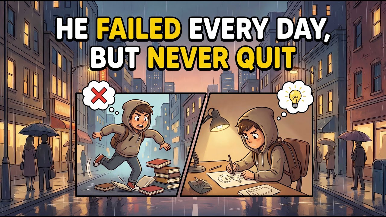 He Failed Every Day… But Never Quit | Moral Story | Success Mindset | English story | Animated Story
