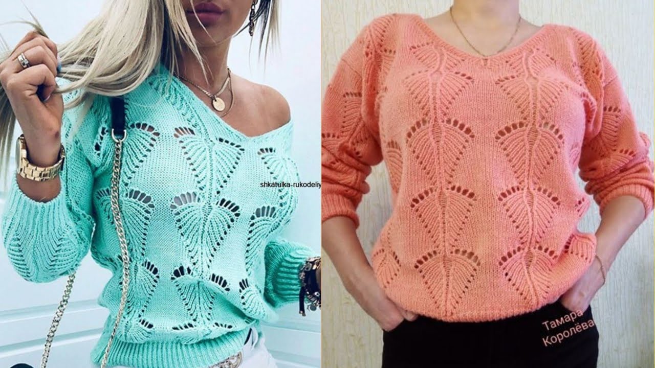 تريكو غرزة ورقة التوت petel leaves knitting