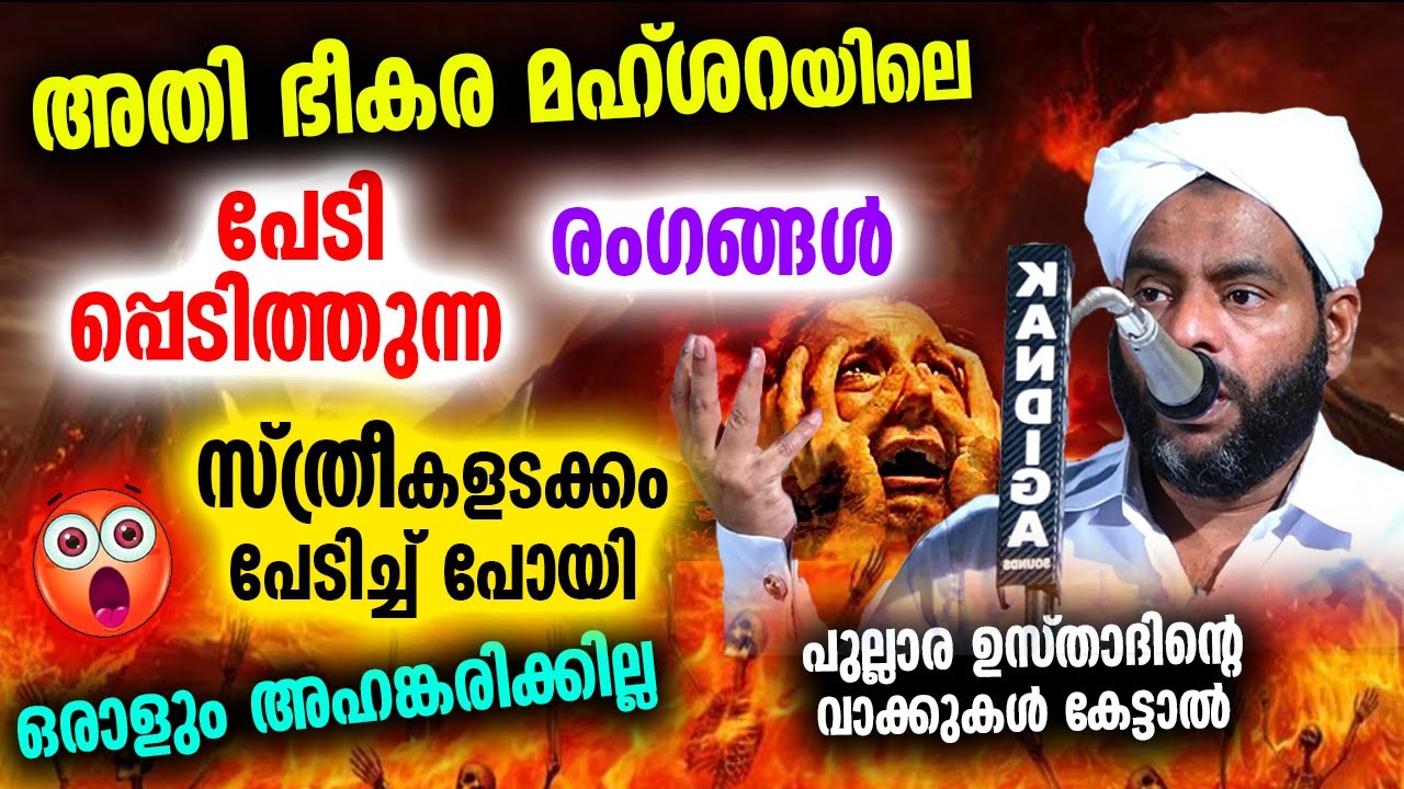 അതി ഭീകര മഹ്ശറയിലെ പേടിപ്പെടുത്തുന്ന രംഗങ്ങൾ കേട്ടോ   പേടിച്ച് പോയി പലരും|  Pullara Usthad Speech
