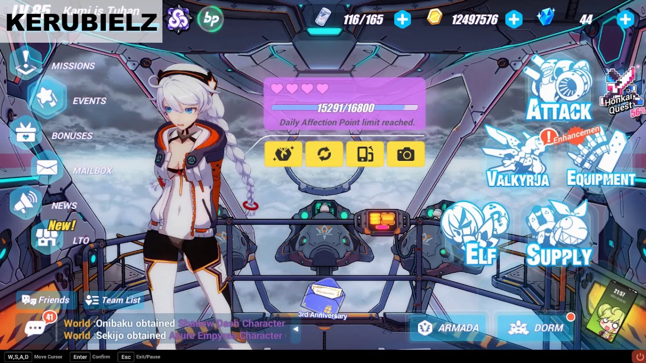 Honkai Impact 3rd - Kiana Kaslana voice lines bridge duty Subtitle (ID/ENG)