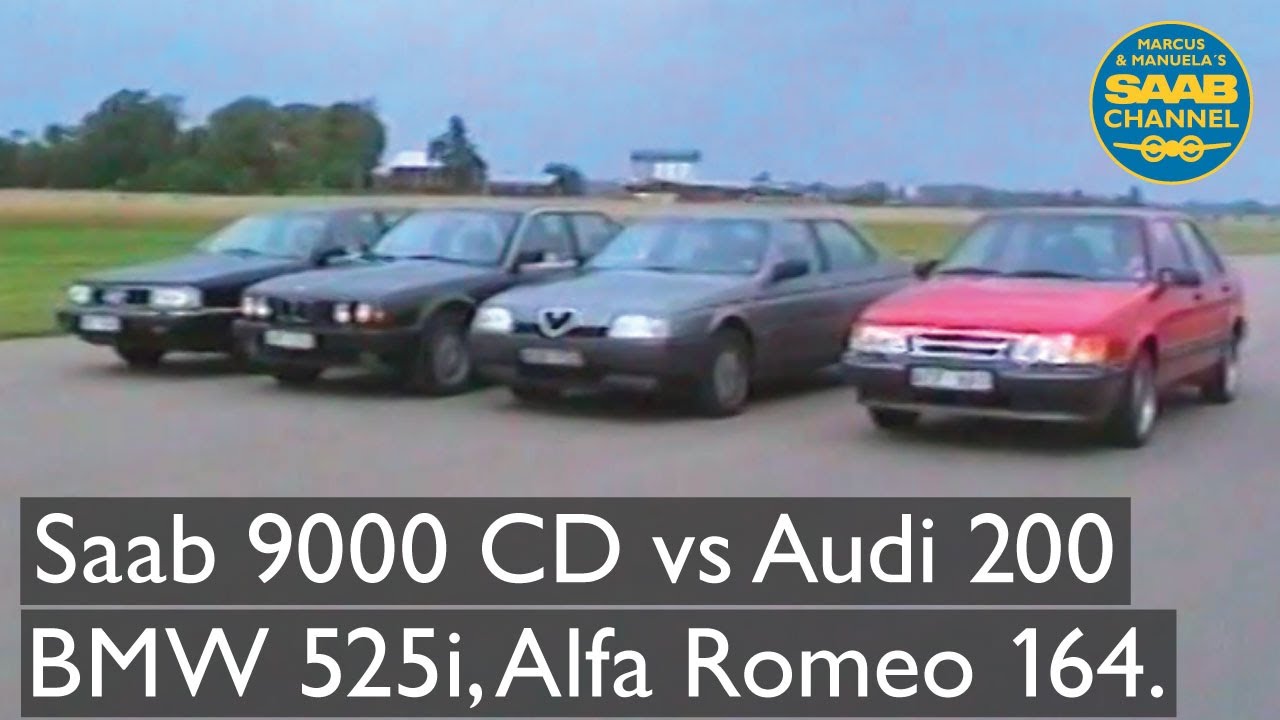 Saab 9000 CD vs Audi 200, BMW 525i, Alfa Romeo 164