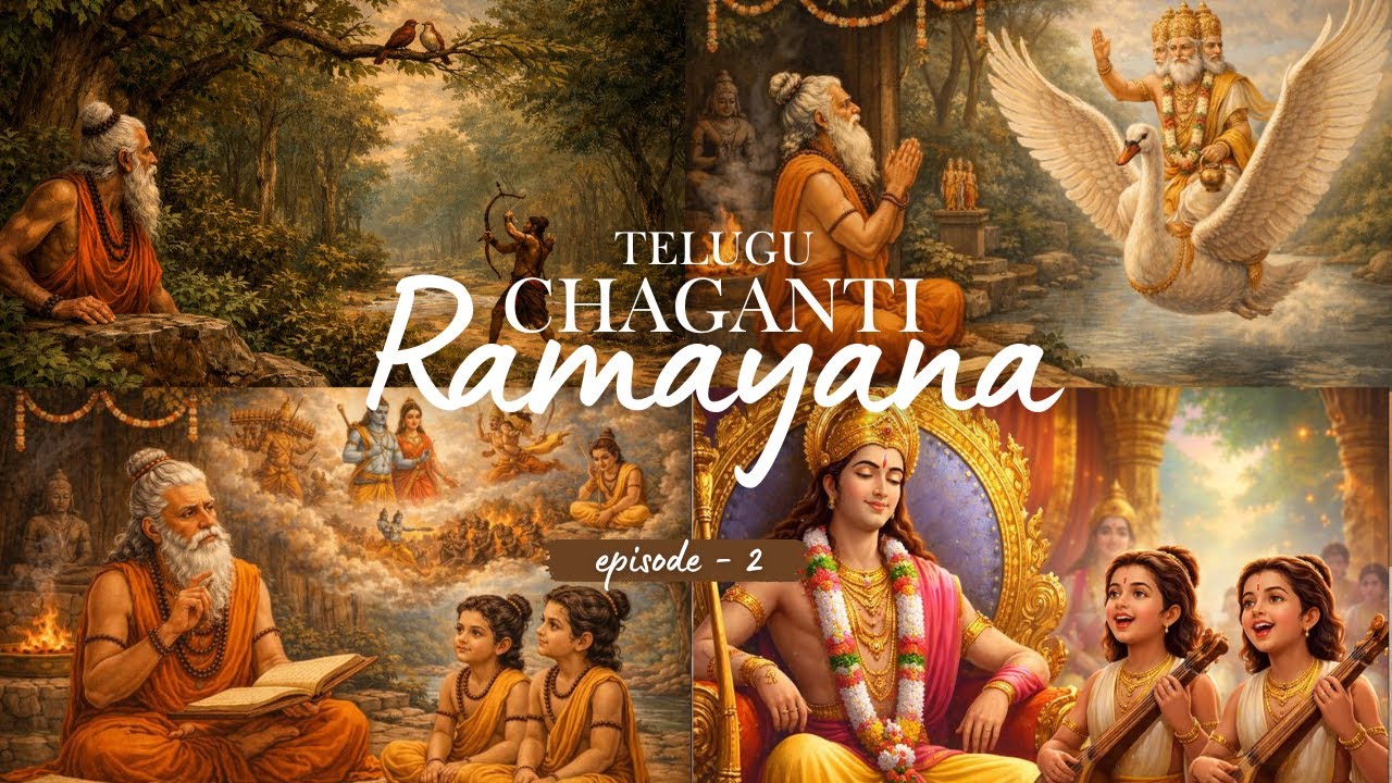 Ramayanam Chaganti Story of brahma - Valmiki , Lava Kusa - Rama ( Telugu)