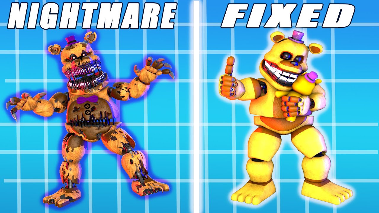 Fixed Vs WITHERED NIGHTMARE Animatronics