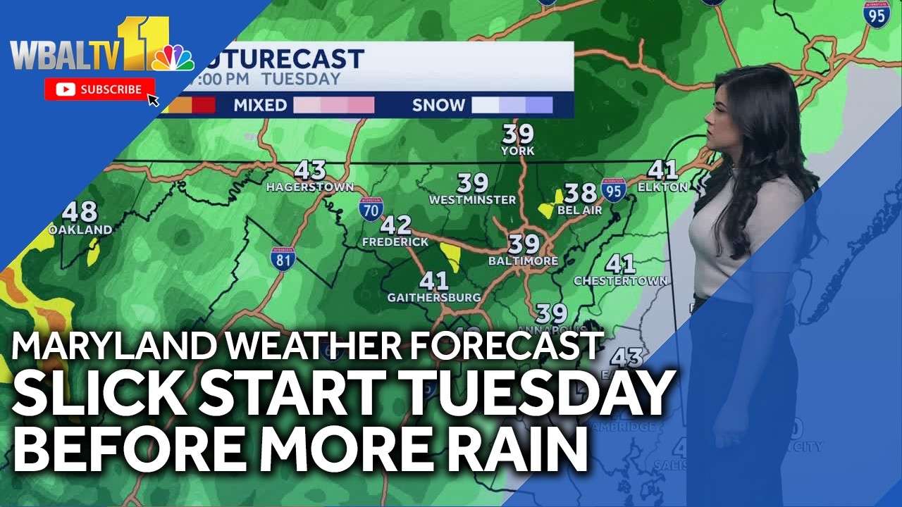 Wintry mix early Tuesday followed by several rounds of rain