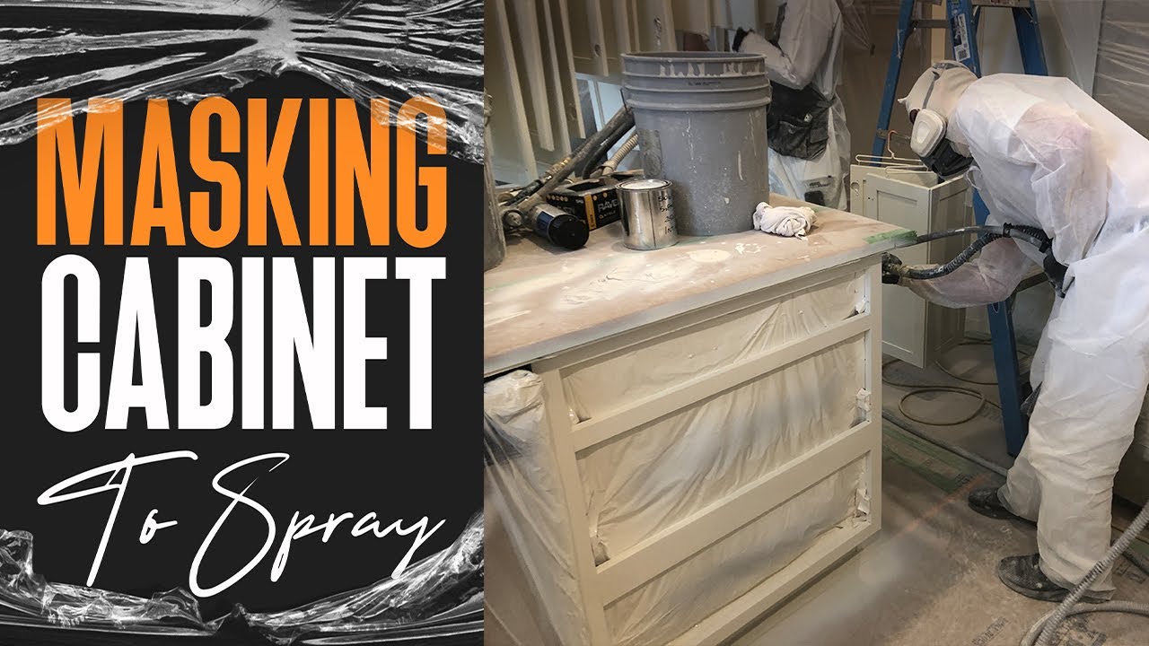 How to Mask Off a Kitchen! Masking off Cabinets for Airless Spraying!