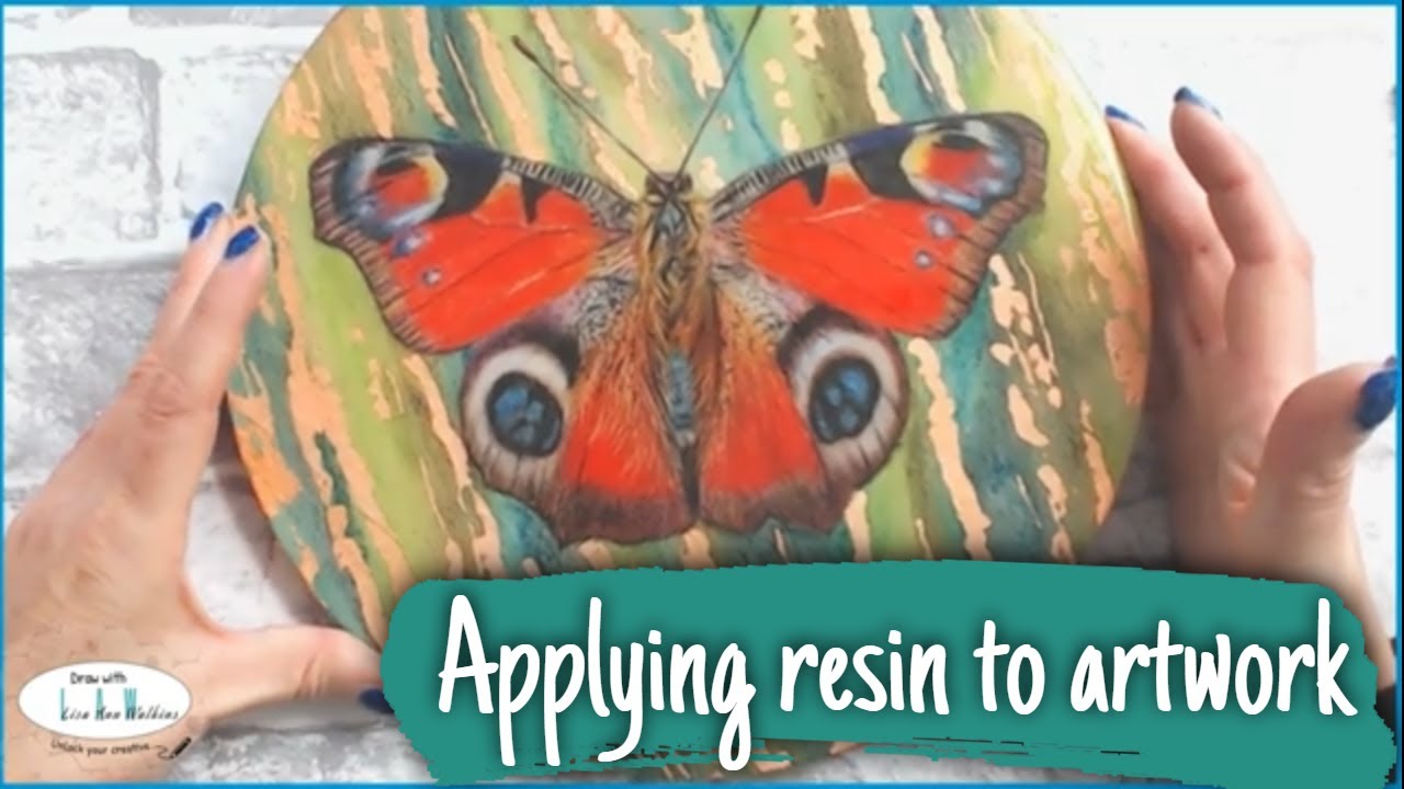 Applying Resin to Coloured Pencil Artwork on a Wooden Panel