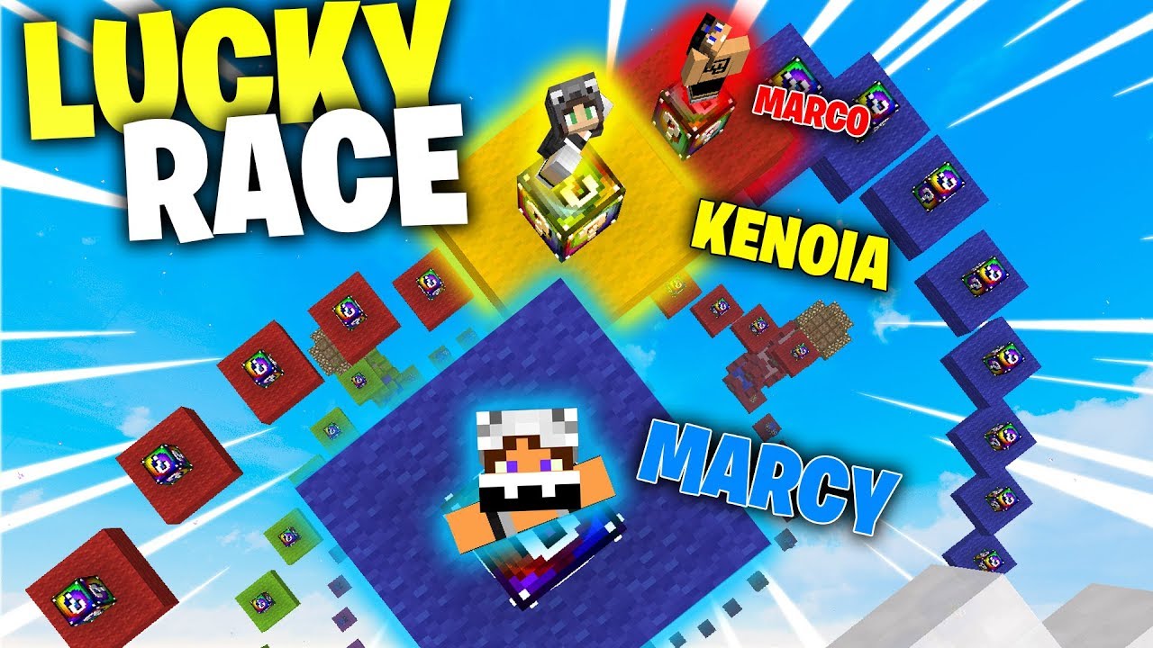 Minecraft ITA | CORSA CON I LUCKYBLOCK SPIRAL! MENTRE FA LA CACCA! Con KeNoia e Marco