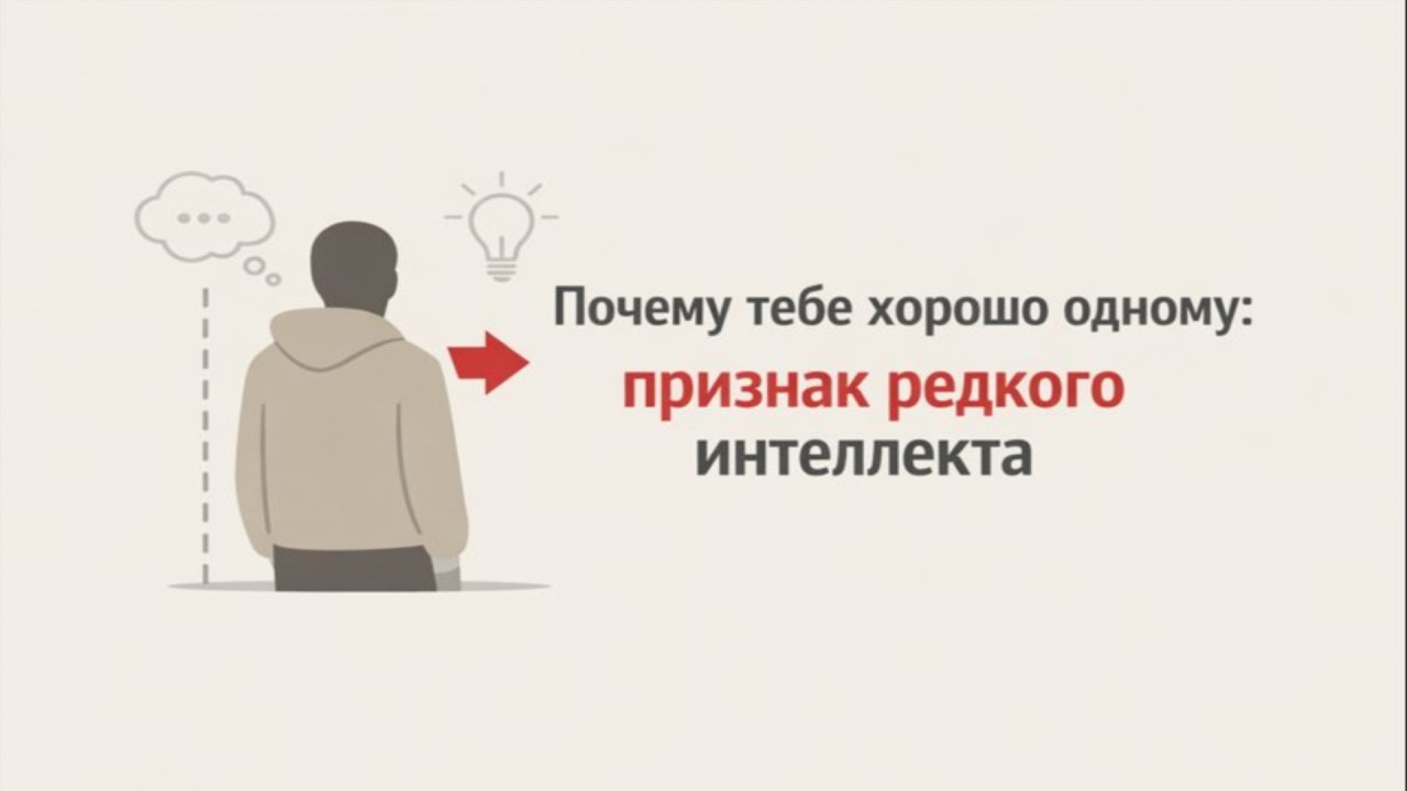 Почему тебе хорошо одному: признак редкого интеллекта