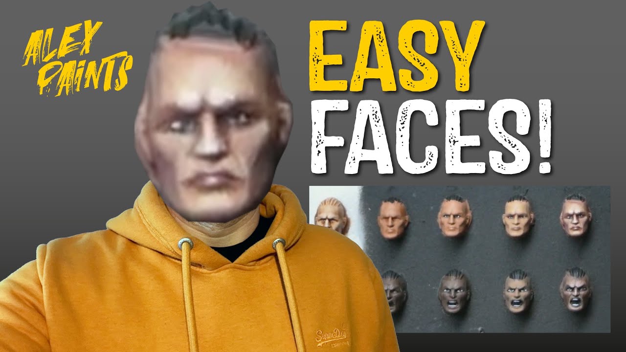 Painting Faces and skin for ABSOLUTE beginners - warhammer & miniatures