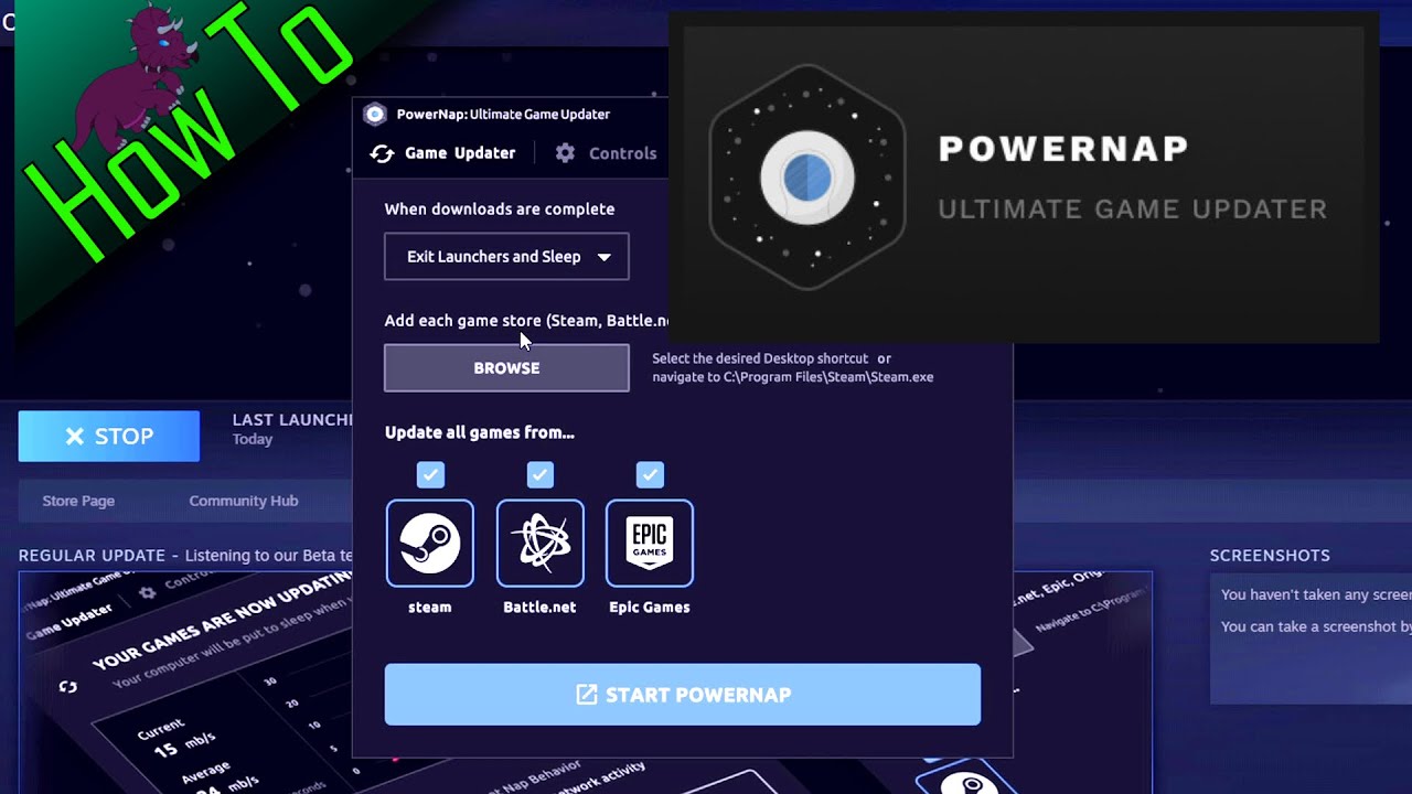 PowerNap: Ultimate Game Updater | Tutorial breakdown automatically updates games for pc!