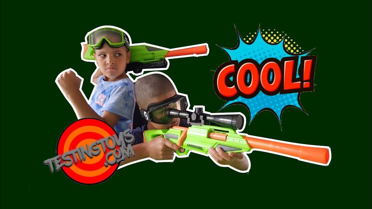 Toy Bolt Action Sniper Rifle by Air Warriors Carnivore | BuzzBee Toy review By TestingToys.com