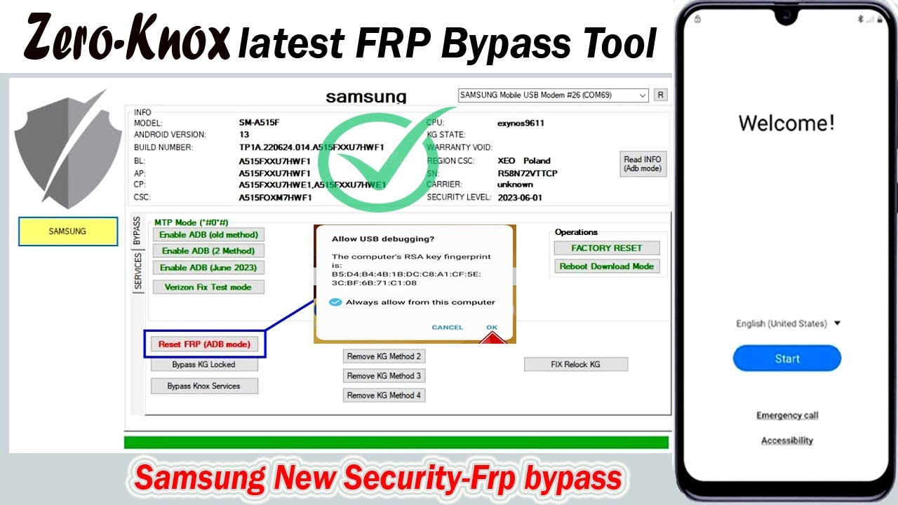 Knox Samsung FRP Bypass Tool 2024 - Finally-No *#0*# All Samsung Frp Bypass