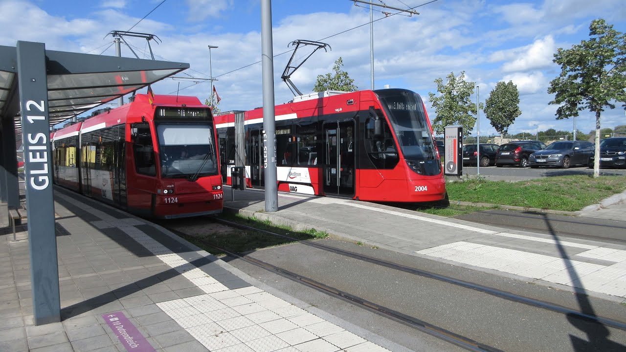 Trams/Strassenbahn In Nuremberg/Nürnberg, Germany.