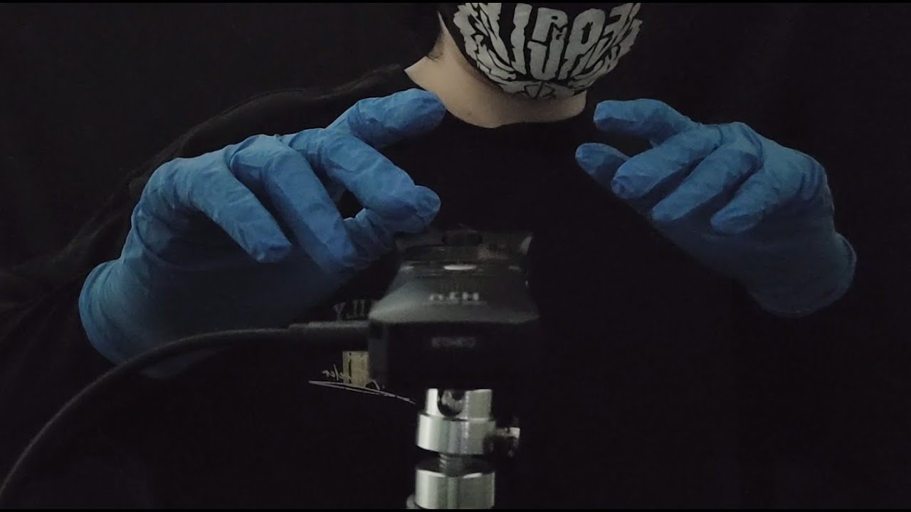 라텍스 파란손 asmr