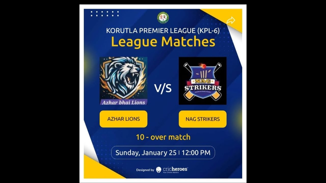 KORUTLA PREMIER LEAGUE (KPL-6)AZER LIONS VS NAG STRIKERS